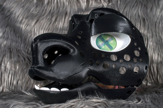 3d Printed Cow Fursuit Head Base with moveable jaw, eyes, teeth and more! PLA, ABS or Squishy TPU!