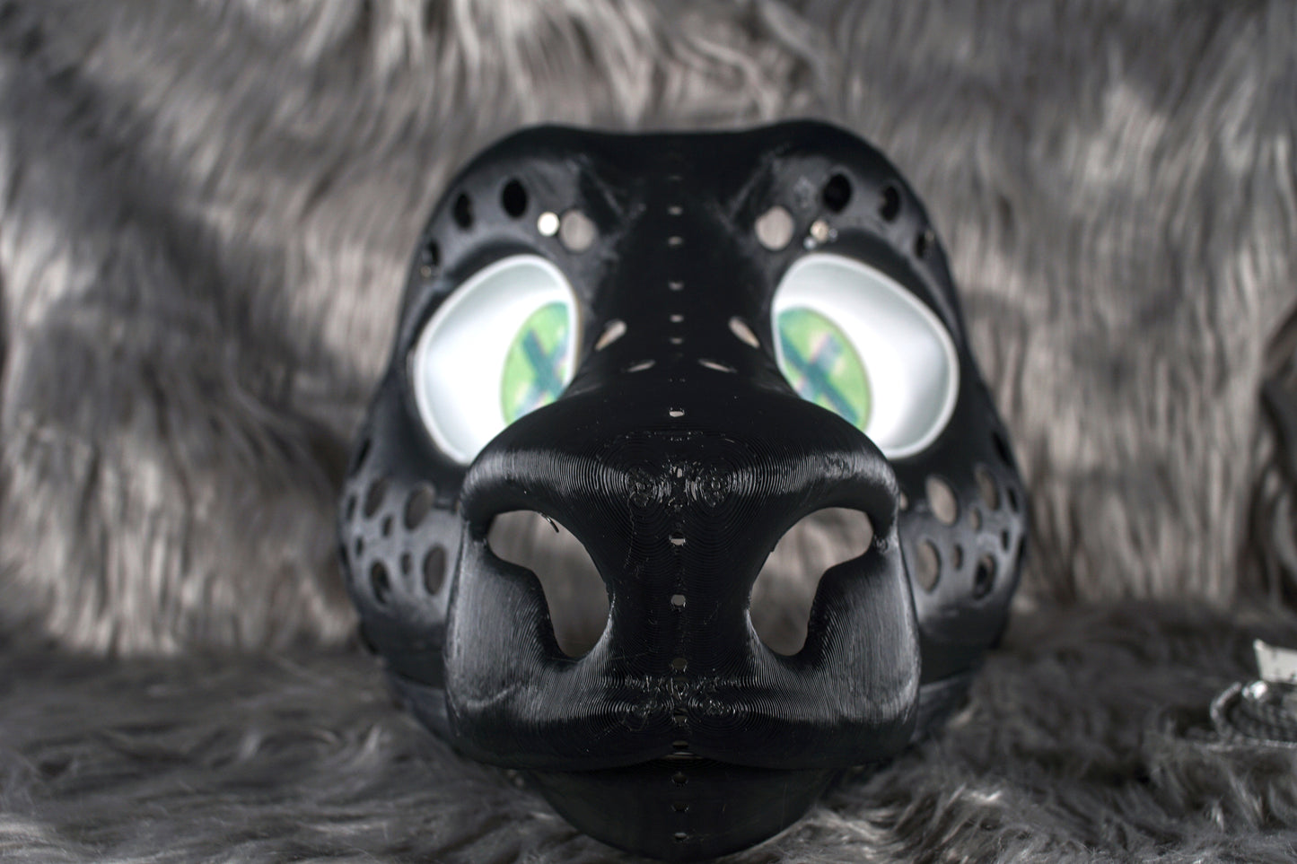 3d Printed Cow Fursuit Head Base with moveable jaw, eyes, teeth and more! PLA, ABS or Squishy TPU!