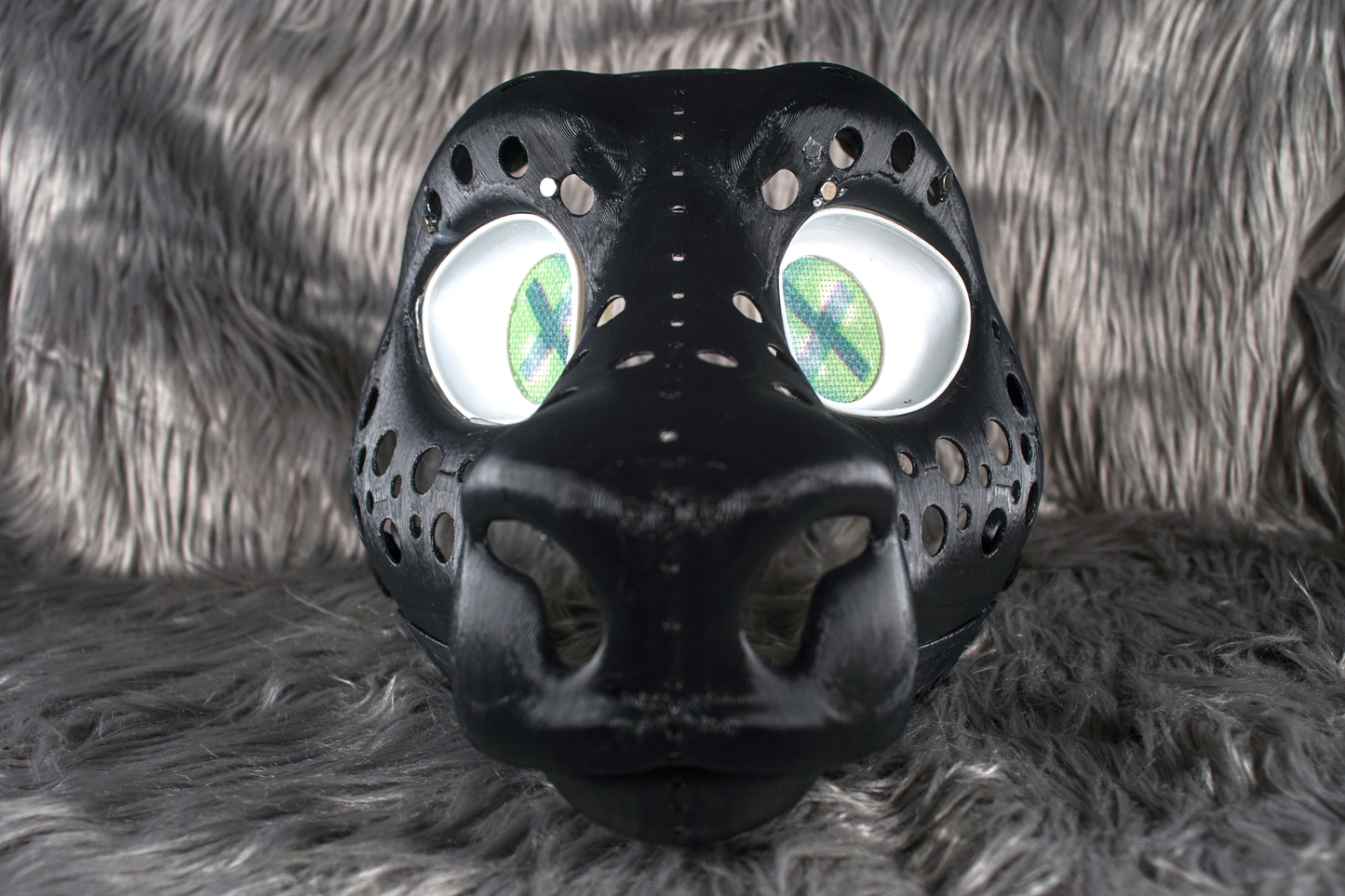 3d Printed Cow Fursuit Head Base with moveable jaw, eyes, teeth and more! PLA, ABS or Squishy TPU!