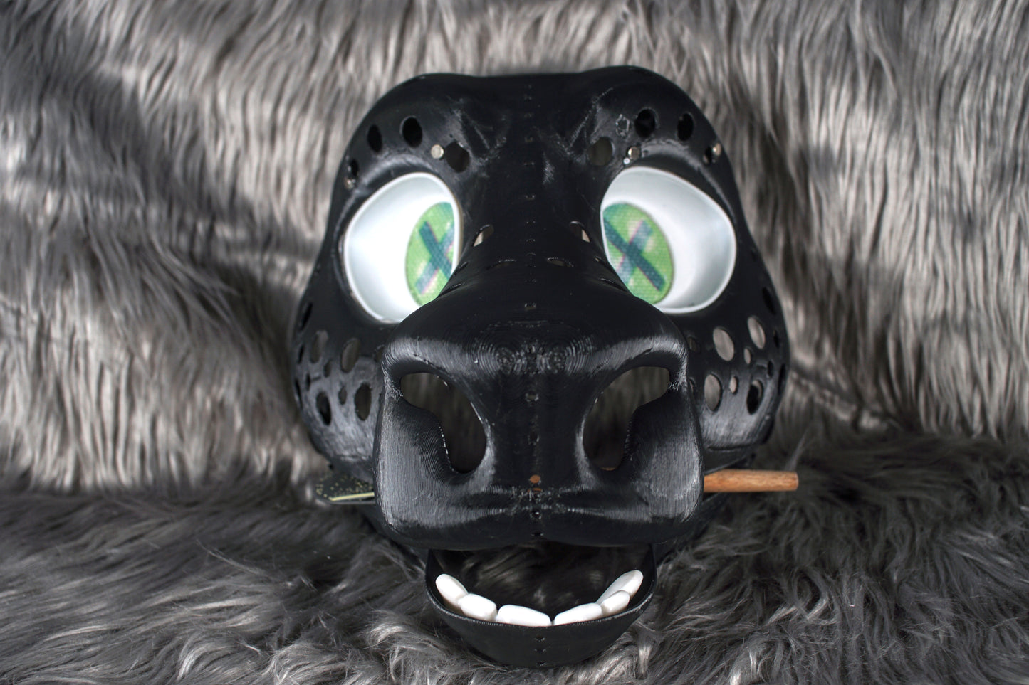 3d Printed Cow Fursuit Head Base with moveable jaw, eyes, teeth and more! PLA, ABS or Squishy TPU!