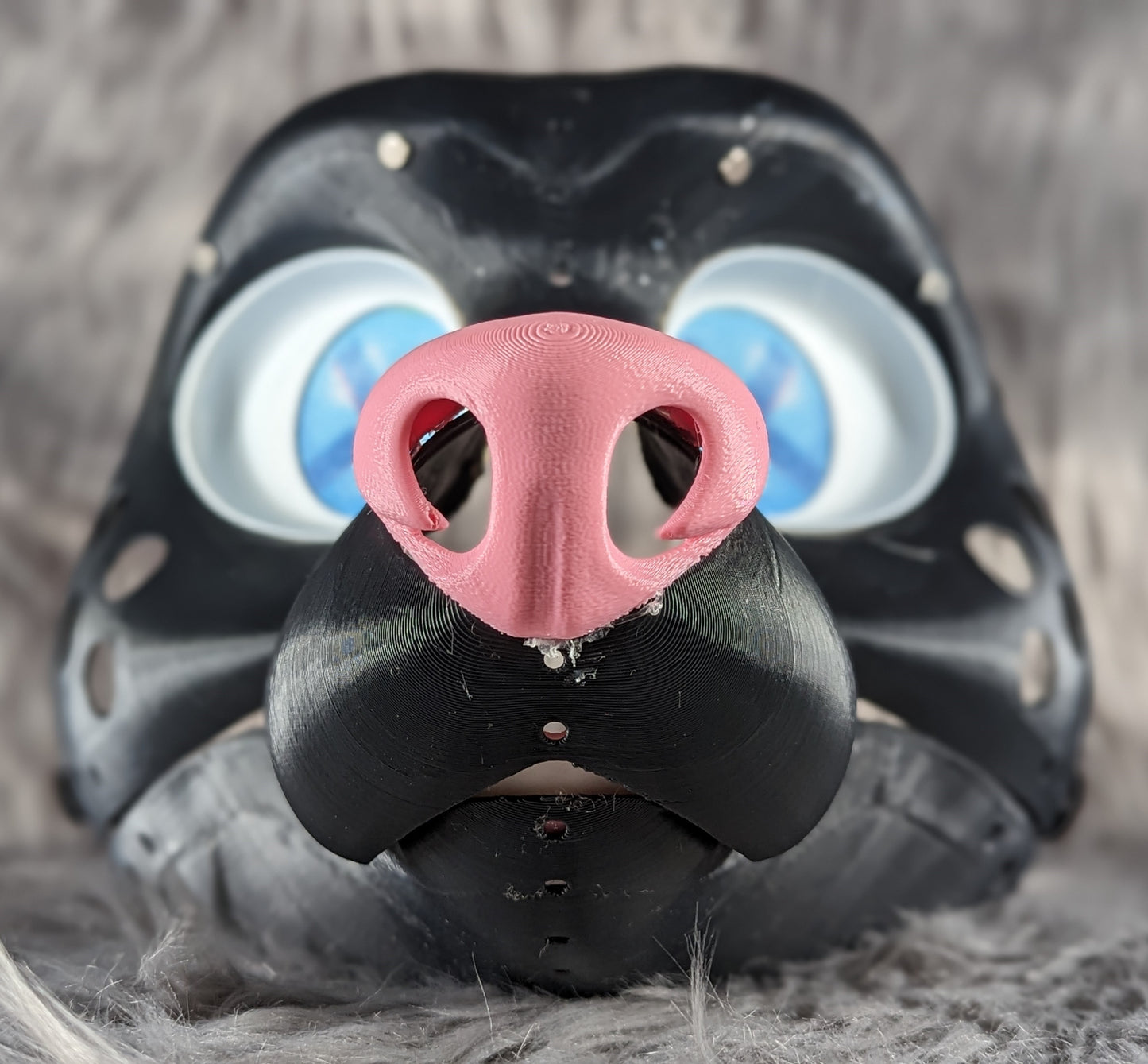 3d Printed Fox Fursuit Head Base with moveable jaw, eyes, teeth and more! PLA, ABS or Squishy TPU!