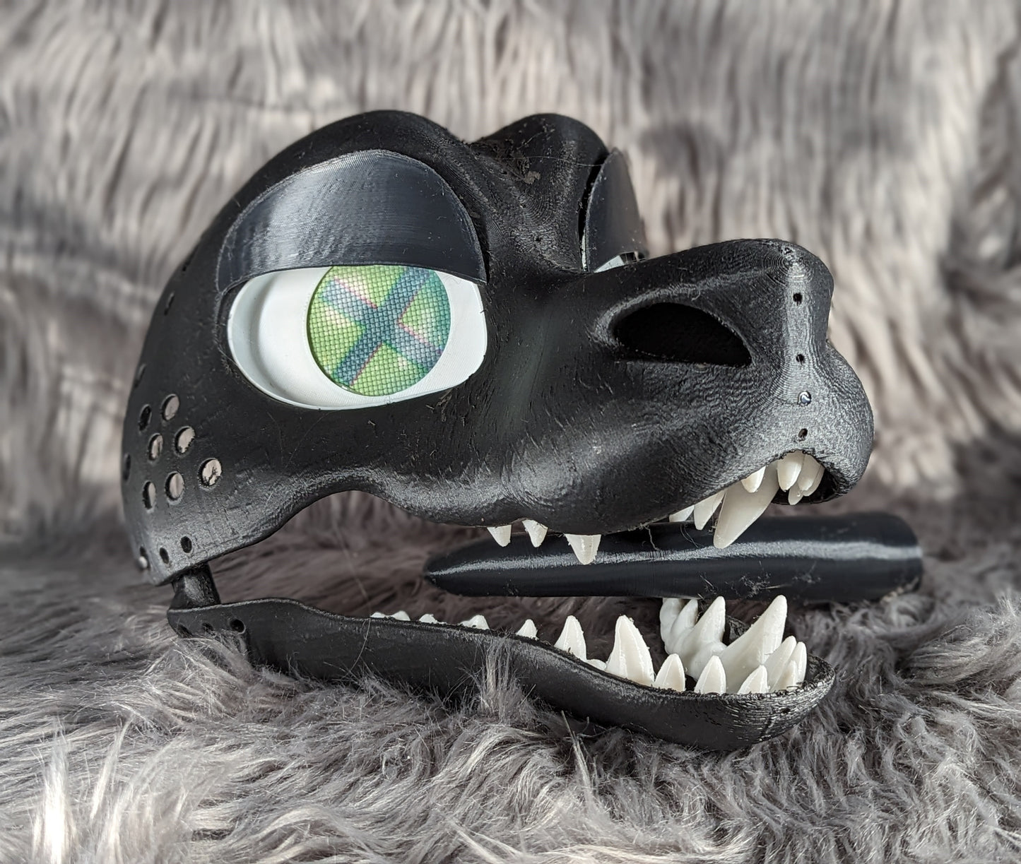 3D Printed Eastern/Noodle Dragon Fursuit Head Base with moveable jaw, eyes, teeth and more! Available in ABS, PLA, or TPU!!