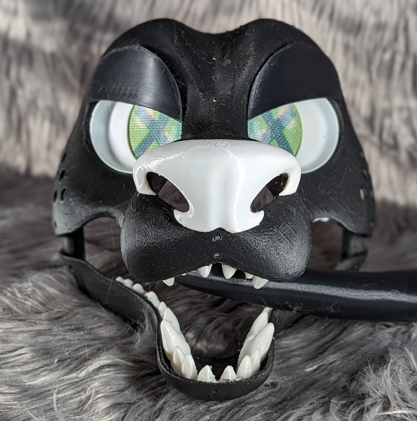 3D Printed Eastern/Noodle Dragon Fursuit Head Base with moveable jaw, eyes, teeth and more! Available in ABS, PLA, or TPU!!