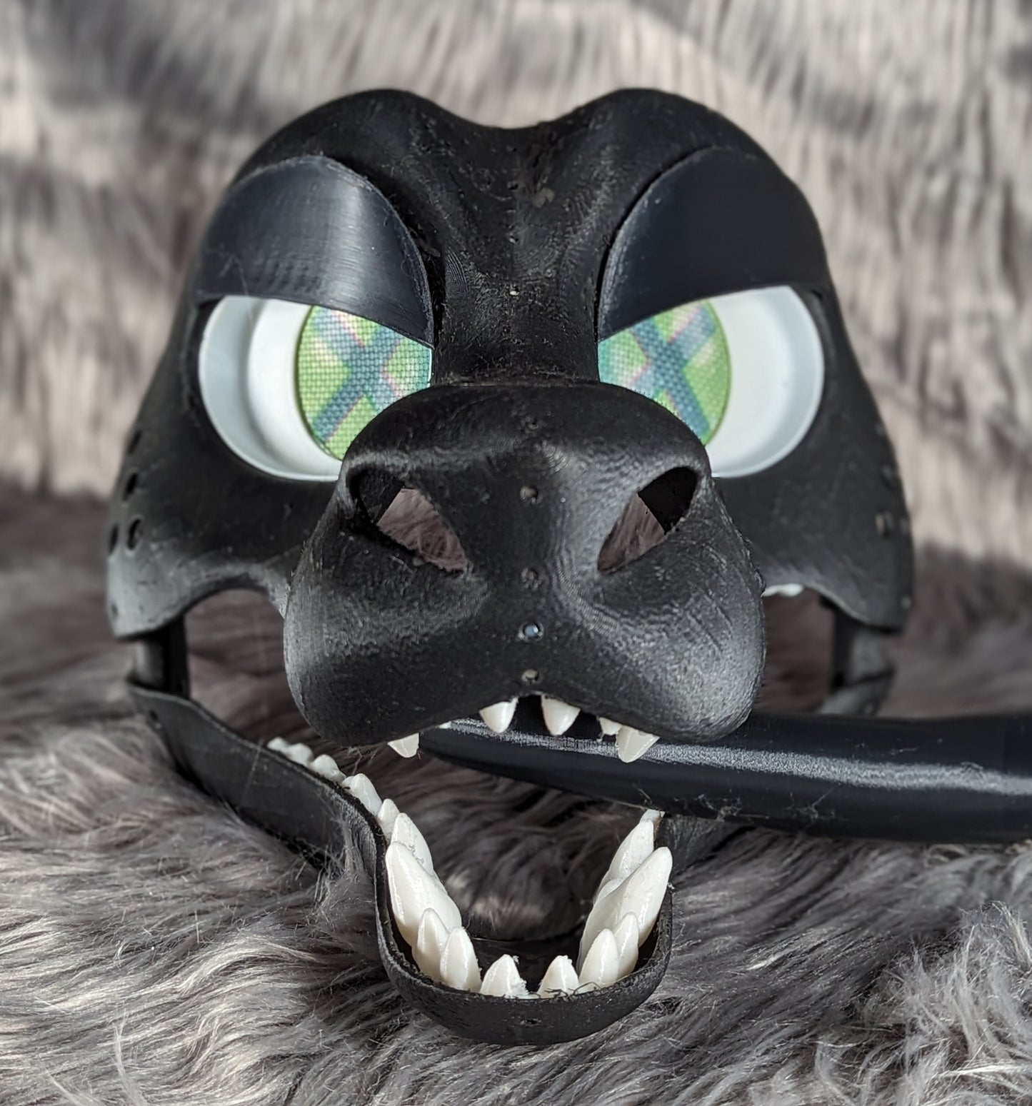 3D Printed Eastern/Noodle Dragon Fursuit Head Base with moveable jaw, eyes, teeth and more! Available in ABS, PLA, or TPU!!