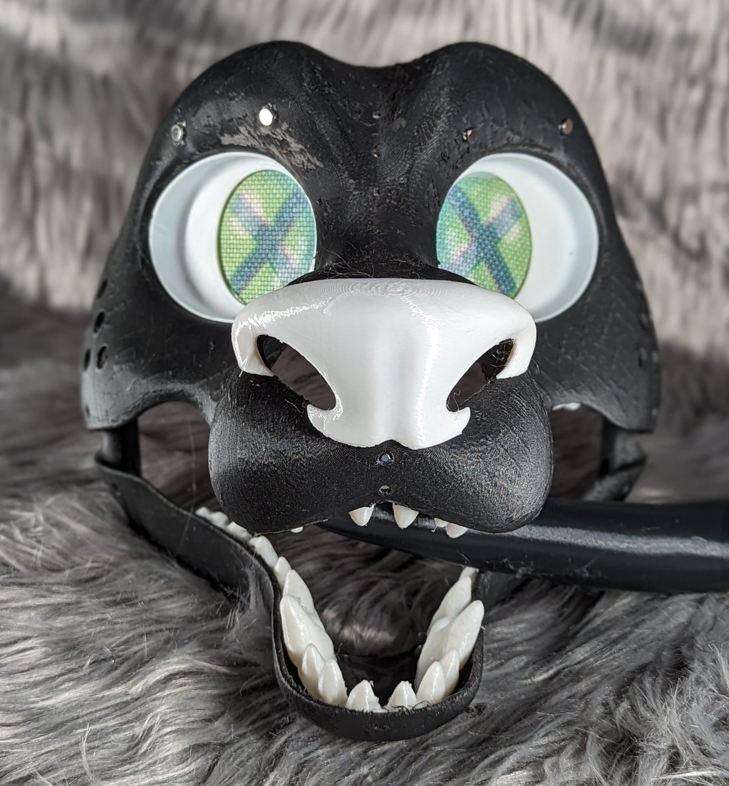 3D Printed Eastern/Noodle Dragon Fursuit Head Base with moveable jaw, eyes, teeth and more! Available in ABS, PLA, or TPU!!