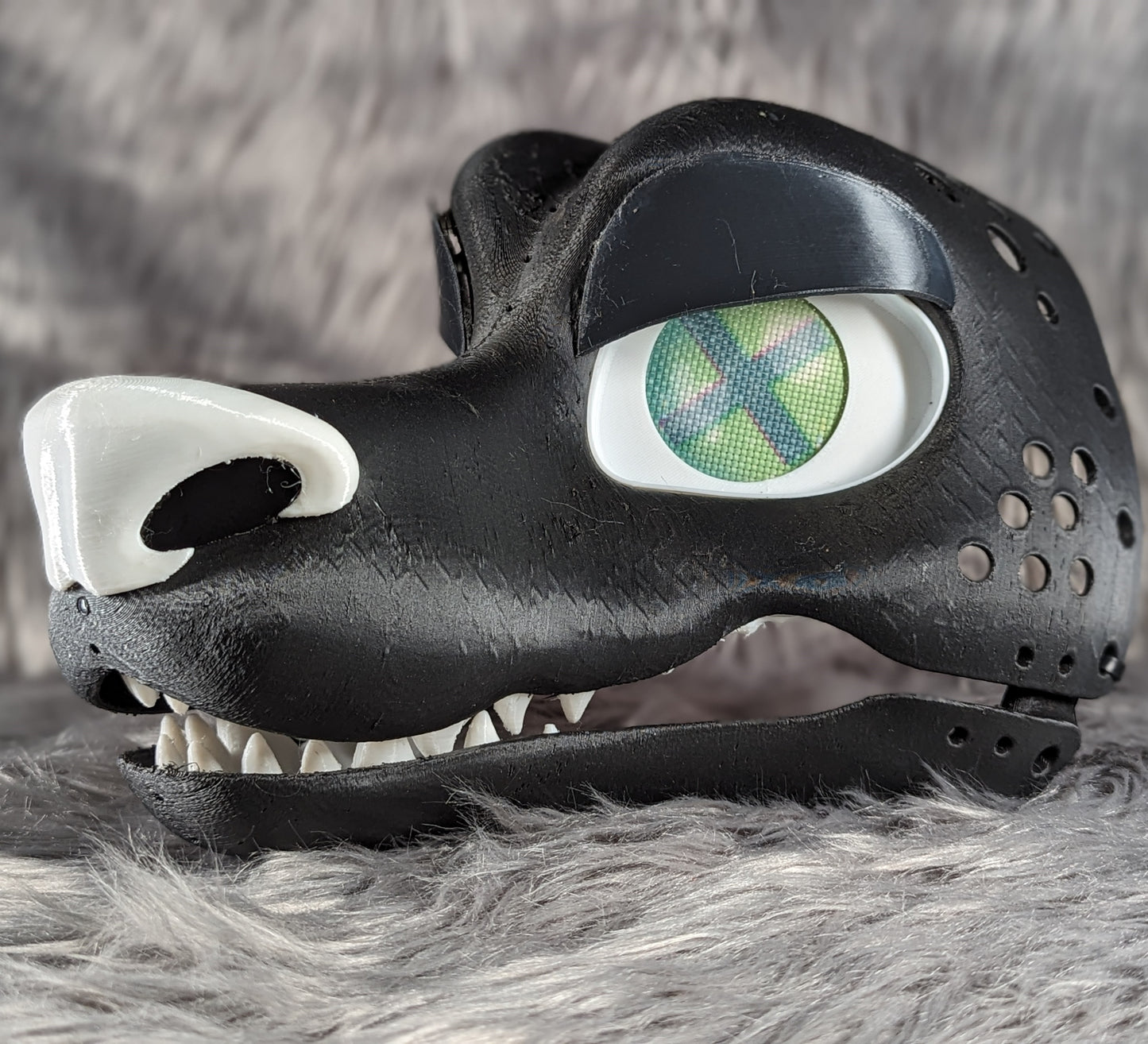 3D Printed Eastern/Noodle Dragon Fursuit Head Base with moveable jaw, eyes, teeth and more! Available in ABS, PLA, or TPU!!