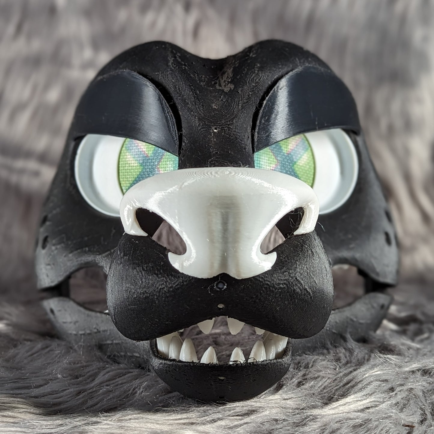 3D Printed Eastern/Noodle Dragon Fursuit Head Base with moveable jaw, eyes, teeth and more! Available in ABS, PLA, or TPU!!